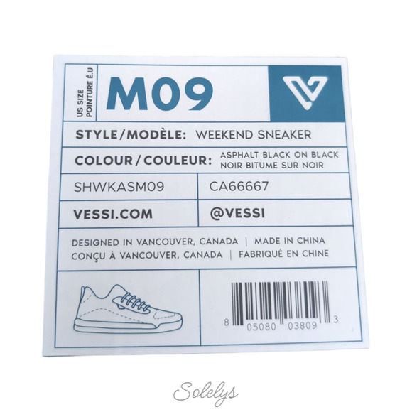 Vessi Weekend Mens 9 Asphalt Black on Black Waterproof Dyma-Tex Knit Sneaker - Picture 6 of 13